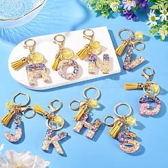 Alloy Resin Polygon Keychains&nbsp;KEYC-TADJ0002-03G-R