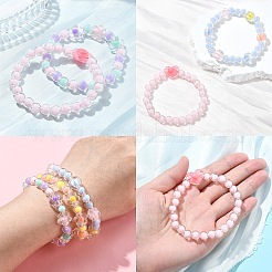 496Pcs 12 Styles Transparent Acrylic Beads&nbsp;OACR-YW0002-01