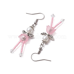 304 Stainless Steel Fairy Dangle Earrings&nbsp;EJEW-MZ00129-02