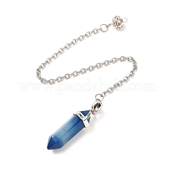 Bullet Natural Gemstone Double Terminated Pointed Pointed Dowsing Pendulums&nbsp;PALLOY-JF00887
