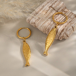 Stainless Steel Fish Hoop Earrings&nbsp;ZZ6845