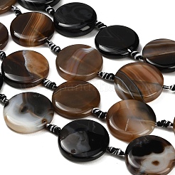 Dyed & Heated Natural Banded Agate Beads Strands&nbsp;GG-CBAB9C6-G01-01