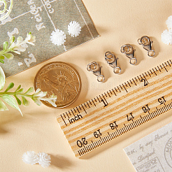 スターリングシルバーのロブスタークロウ留め金6個925個  プラチナ  10x7x3mm  穴：2.5mm&nbsp;STER-CN0001-23