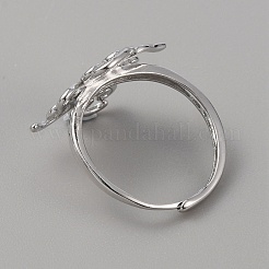 Adjustable Brass Ring Components&nbsp;FIND-WH0155-002B