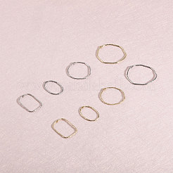 48個8スタイルアロイオープンバックベゼルペンダント  DIY UVレジン用の幾何学的なチャーム  エポキシ樹脂  プレスジュエリー  プラチナ＆ライトゴールド  30~42.5x21.5~44x1.5mm  穴：1.2~3mm  6個/スタイル&nbsp;FIND-CA0008-31
