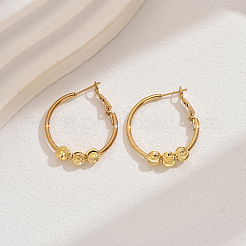 201 Stainless Steel Ball Hoop Earrings&nbsp;XK8123