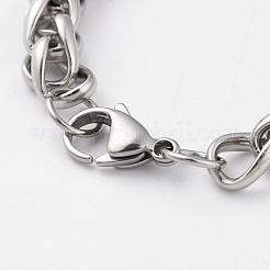 Tarnish Resistant Unisex 304 Stainless Steel Wheat Chain Bracelets&nbsp;BJEW-JB04778