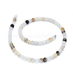 Natural Dendritic Agate Beads Strands&nbsp;G-D0005-18-6mm