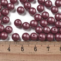 ベーキングペイント ガラスシードビーズ 3/0個  ラウンド  ブラウン  6mm  穴：0.9mm  約1500個/ポンド&nbsp;SEED-A034-02E