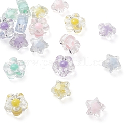 125Pcs 10 Style Transparent Acrylic Beads&nbsp;TACR-YW0001-38