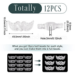 12Pcs Transparent Acrylic Beads&nbsp;TACR-TA0001-77B