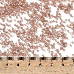 模造猫目ガラスシードビーズ  染め  シリンダー  ダークサーモン  1.6x1.3mm  穴：0.8mm  約6666個/50g&nbsp;X-SEED-H003-03L