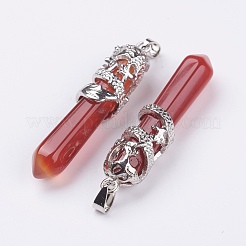 Natural Carnelian Big Pointed Pendants&nbsp;G-G738-A-32
