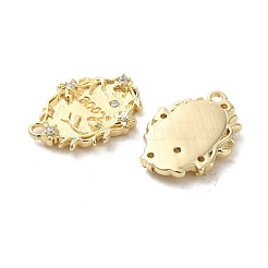 Valentine's Day Brass Micro Pave Clear Cubic Zirconia Pendants&nbsp;KK-G481-09G