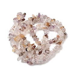 天然石ロドライトクォーツビーズ連売り  チップ  6~15x5~8x2~8mm  穴：0.8mm  約229~235個/連  30.31~31.30''（77~79.5センチメートル）&nbsp;G-H315-A01-01