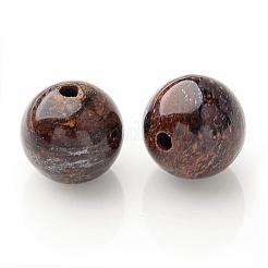 Round Natural Bronzite Beads&nbsp;X-G-P059A-01