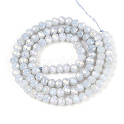 Anti-Tarnish Electroplate Rondelle Glass Beads Strands&nbsp;X-EGLA-T021-4mm-17-01