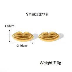 Flamboyant 304 Stainless Steel Lip Stud Earrings for Women&nbsp;ZY6893-3