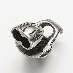 304 Stainless Steel Clasp Rhinestone Settings&nbsp;STAS-P169-62AS