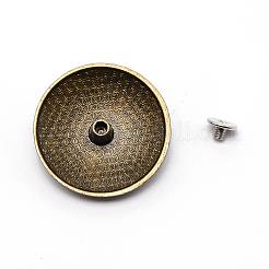 1-Hole Alloy & Turquoise Decorative Rivets&nbsp;LS-PALLOY-WH0092-09J-AB