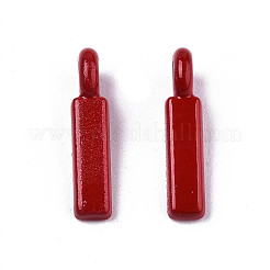 スプレー塗装合金2ループリンクペンダント  カドミウムフリー＆鉛フリー  文字L  文字.i  13.5x3x1.5mm  穴：2mm&nbsp;LS-X-PALLOY-T075-48I-RS