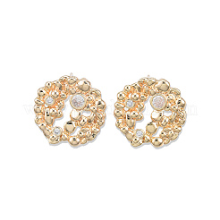 Clear Cubic Zirconia Flower Stud Earrings&nbsp;EJEW-N012-48LG