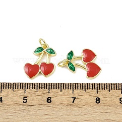 Brass Enamel Pendants&nbsp;KK-H072-18G-02