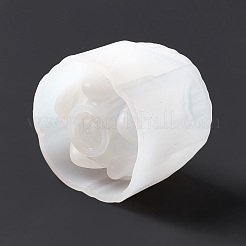 シリコンモールドを作るDIYの香りのキャンドル  3 d個のハス  ホワイト  5.1x6.6cm  内径：5.6のCM&nbsp;DIY-E055-31