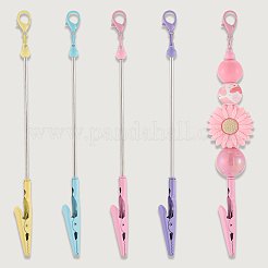 4Pcs 4 Colors Alloy Bracelet Tool Jewelry Helper Beadable Alligator Clip&nbsp;AJEW-SP0001-71A