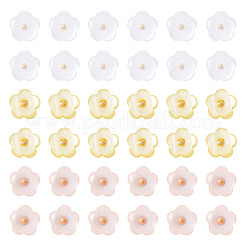 60本3色1穴レジンボタン  花  ミックスカラー  12x12x8mm  穴：2.4mm  20個/カラー&nbsp;RESI-TA0004-42