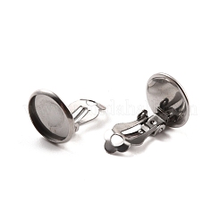 Non-Tarnish 316 Stainless Steel Clip-on Earring Findings&nbsp;STAS-I187-02C-P