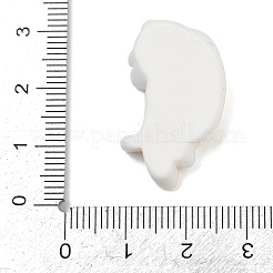 キュートな樹脂カボション  猫  ナバホホワイト  28.5x17.5x8.5mm&nbsp;CRES-D302-01A