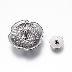 316サージカルステンレススチールカフスボタン  フラットラウンド  アンティークシルバー  15x15x9mm  ピン：1mm&nbsp;STAS-G106-37AS