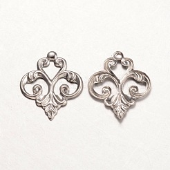 Tarnish Resistant 316 Surgical Stainless Steel Filigree Pendants&nbsp;X-STAS-K096-36P