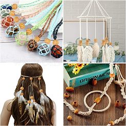 60Pcs 3 Style Wooden Beads&nbsp;WOOD-OC0001-93