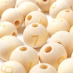 100Pcs 10 Style Unfinished Natural Wood European Beads&nbsp;WOOD-LS0001-02