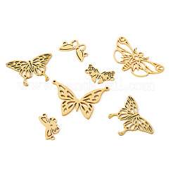 12Pcs 6 Styles 201 & 304 Stainless Steel & Stainless Steel Connector Charms&nbsp;STAS-TA0001-86