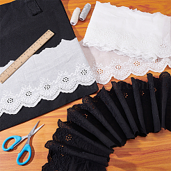 2 Colors Cotton Embroidery Flower Ribbons&nbsp;OCOR-PH0005-78