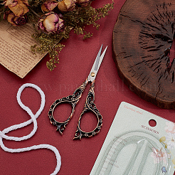 1Pc Peach Blossom Stainless Steel Scissors&nbsp;AJEW-SC0002-78B