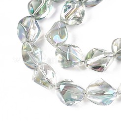 Electroplate Transparent Glass Beads Strands&nbsp;EGLA-N017-02D