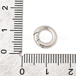真鍮スプリングゲートリング  長持ちメッキ  鉛フリー＆カドミウムフリー  ラックめっき  プラチナ  10x2mm  内径：6mm&nbsp;KK-I364-34P