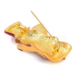クリスマステーマの合金エナメルブローチ  バックパック服用  雪だるま  ゴールドカラー  43x31mm&nbsp;JEWB-S022-05B-G