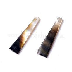 天然石ブラックリップシェルペンダント  台形チャーム  30x7x1mm  穴：1mm&nbsp;SHEL-P015-03