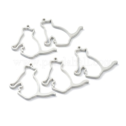 Non-Tarnish 202 Stainless Steel Open Back Bezel Pendants&nbsp;STAS-H149-08P