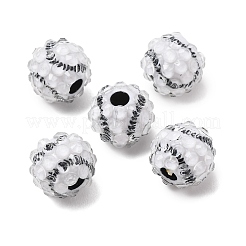 Sports Theme Opaque Acrylic European Beads&nbsp;RB-CBA95A4-04
