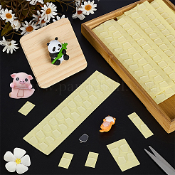 台形アクリル両面ステッカー  手で引き裂く位置  プレゼントデコレーション用  透明  14.5x13mm  24pcs /シート&nbsp;DIY-WH0678-62B