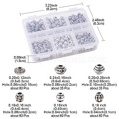 370Pcs 6 Styles Tibetan Style Alloy Spacer Beads&nbsp;TIBEB-YW0001-13