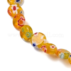 Handmade Millefiori Lampwork Beads Strands&nbsp;LAMP-G166-17A-06