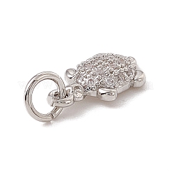 Brass Micro Pave Cubic Zirconia Charms&nbsp;ZIRC-F132-30P