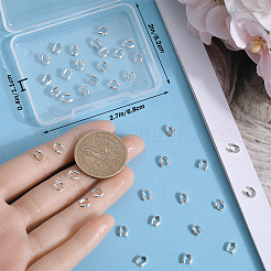 925スターリングシルバーワイヤーガーディアン  銀  5x5x2mm  穴：0.6mm  40個/箱&nbsp;STER-BBC0005-92B
